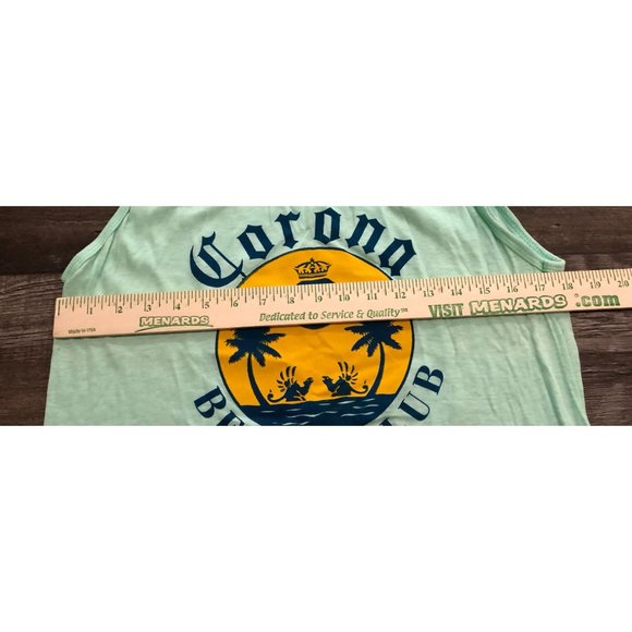 Corona Beach Club La Cerveza Mas Fina Adult Small Blue Tank Top Shirt - Picture 5 of 6